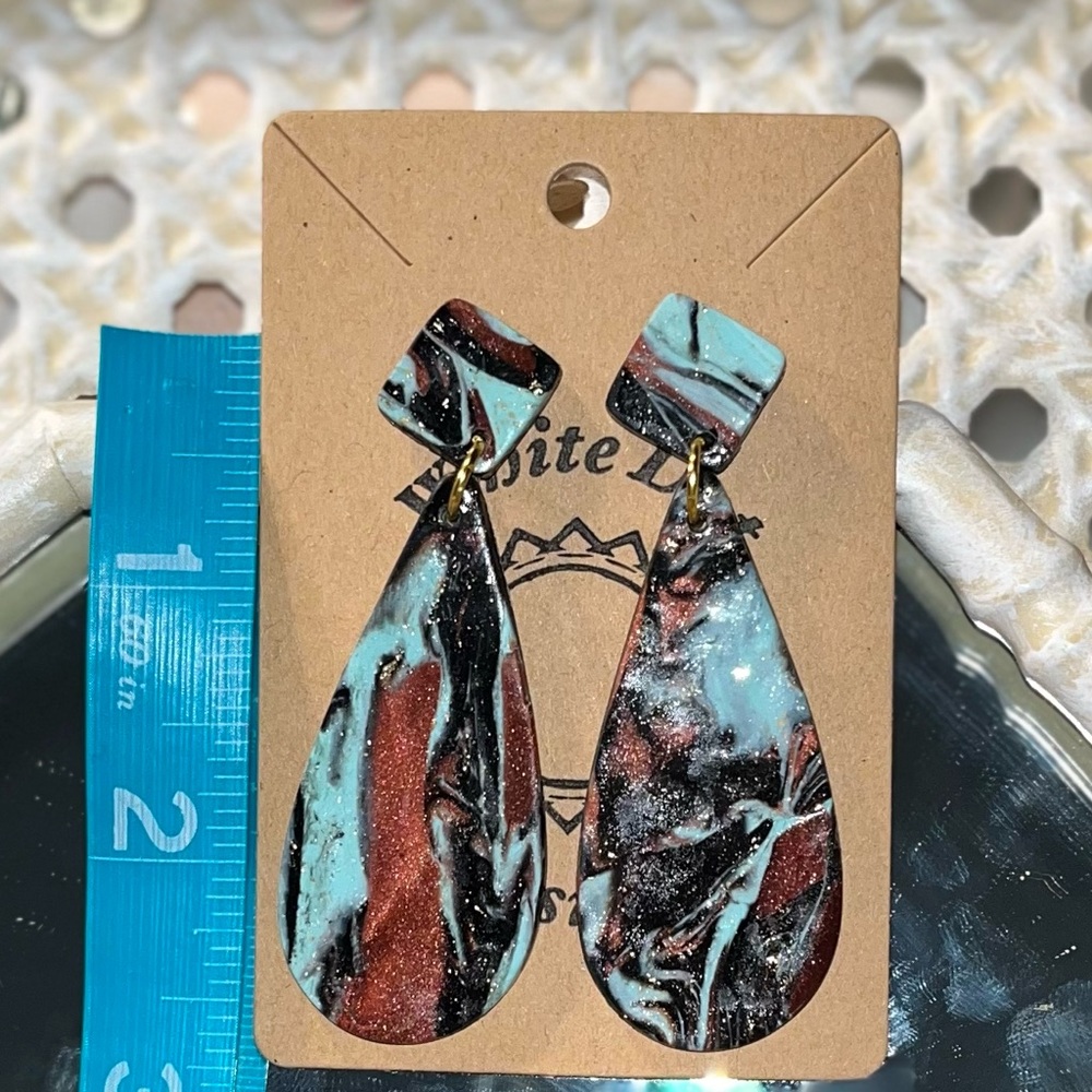 Handmade polymer clay earrings